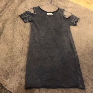 Navy blue Hollister cold shoulder T-shirt dress